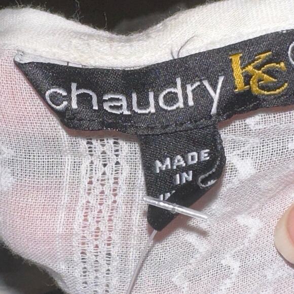 Chaudry KC Maxi Dress White Gypsy Bohemian Wedding Crochet Tiered Size Small NWT - Picture 5 of 7